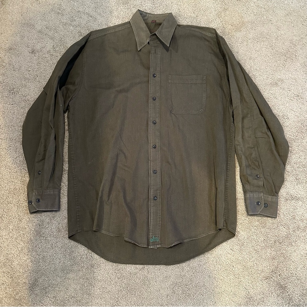 Nordstrom Natural Style Long Sleeve Button Down Dress Shirt Collared